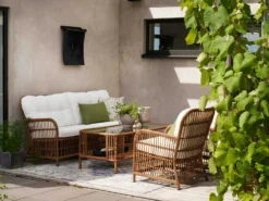 Brafab Anemon Loungesessel, Natur/Weiß -Brafab Verkaufs-Shop brafab anemon lounge armchair with cushion 6