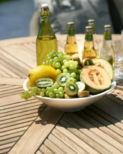 Brafab Circus Esstisch Teakholz, Ø130x73 Cm -Brafab Verkaufs-Shop brafab circus 130 h 73 teak nature 3