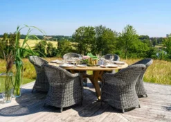 Brafab Circus Esstisch Teakholz, Ø150x73 Cm -Brafab Verkaufs-Shop brafab circus 130 h 73 teak nature 8