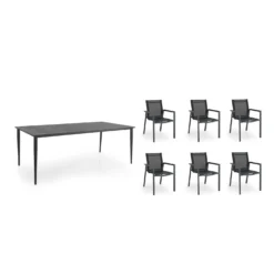 Brafab Delia Nimes Dining Set, Anthracite