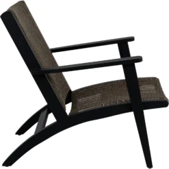 Brafab Kira Loungesessel, Schwarz / Rustikal Künstliches Rattan -Brafab Verkaufs-Shop brafab kira armchair black rustic 2