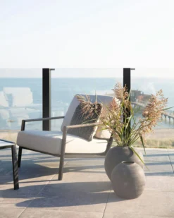 Brafab Lyra Sessel, Schwarz/Sand -Brafab Verkaufs-Shop brafab lyra armchair black with cushion 8