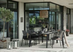 Brafab Lyra Tischgarnitur 6 Sitzplätze, Schwarz/Grau 9 Brafab Lyra Tischgarnitur 6 Sitzplätze, Schwarz/Grau -Brafab Verkaufs-Shop brafab lyra dining group black black 3