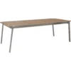 Brafab Naos Esstisch 100x220-320 Cm, Edelstahl/Teak