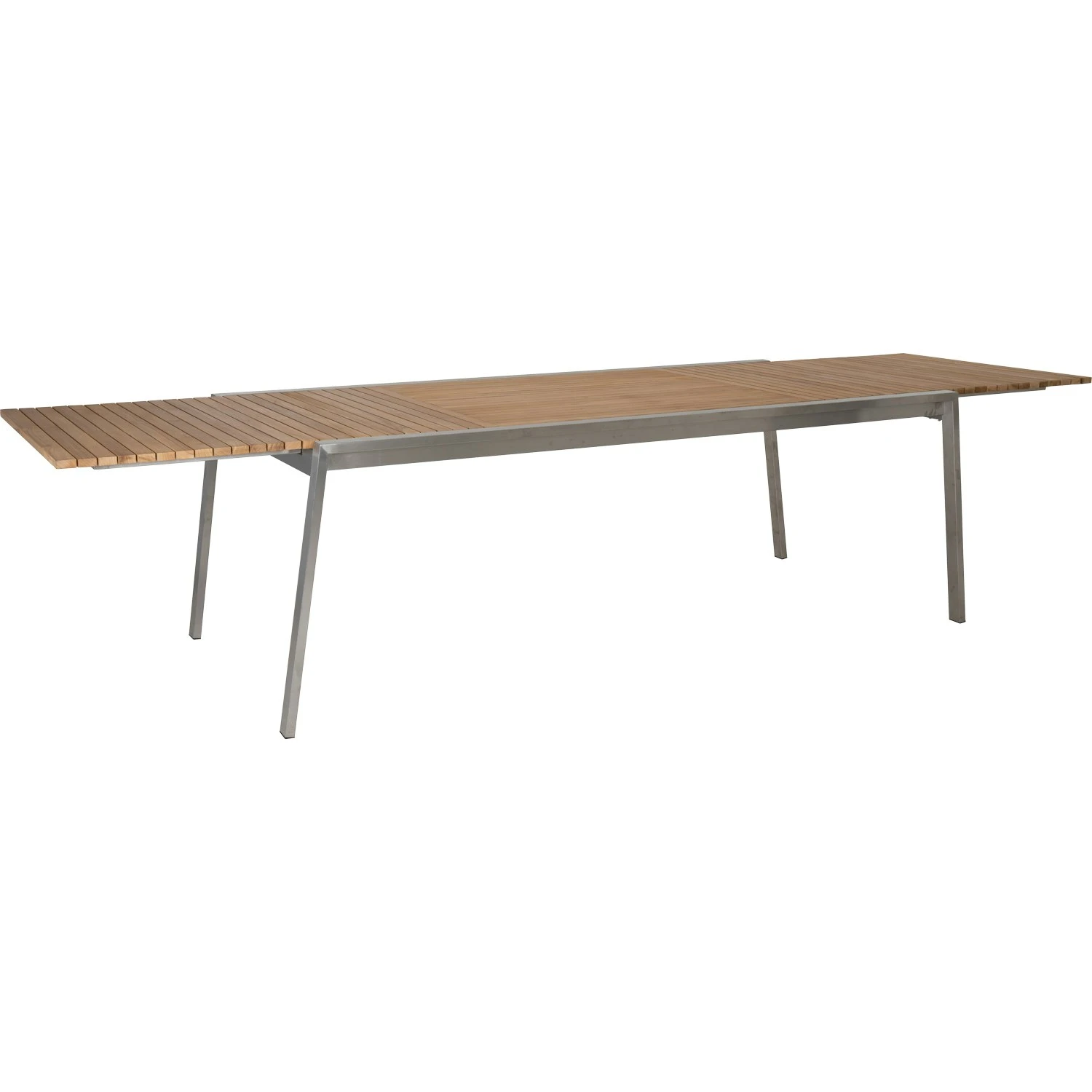 Brafab Naos Esstisch 100x220-320 Cm, Edelstahl/Teak 2 Brafab Naos Esstisch 100x220-320 Cm, Edelstahl/Teak – Bild 2