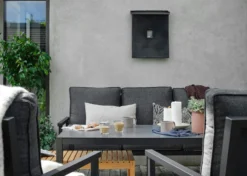 Brafab Rana Lounge-Set Niedrig 5 Sitzplätze, Schwarz/Anthrazit -Brafab Verkaufs-Shop brafab rana corner group low black 3