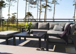 Brafab Stettler Ecksofa 5-Sitzer, Schwarz/Grau -Brafab Verkaufs-Shop brafab stettler corner sofa black grey 2