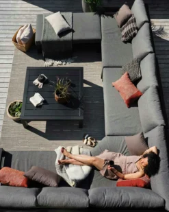 Brafab Stettler Fußhocker, Schwarz/Grau -Brafab Verkaufs-Shop brafab stettler footstool matt black m 2