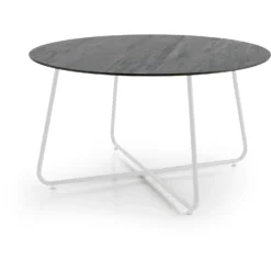 Brafab Taverny Coffee Table Ø85, White / Dark Grey
