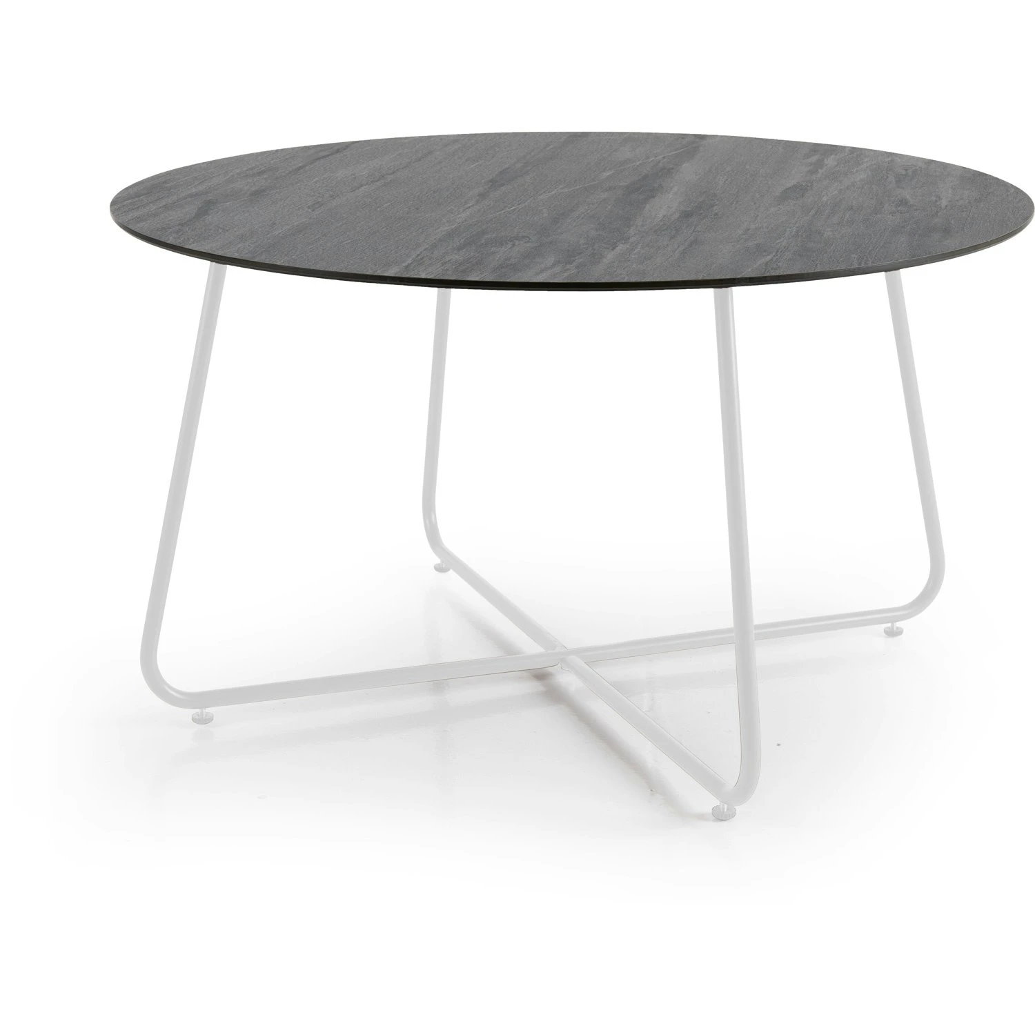 Brafab Taverny Coffee Table Ø85, White / Dark Grey 1 Brafab Taverny Coffee Table Ø85, White / Dark Grey
