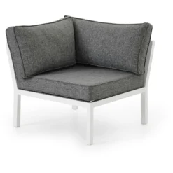 Brafab Weldon Ecksofa 5-Sitzer, Weiß/Grau -Brafab Verkaufs-Shop brafab weldon ecksofa m polsterung 8