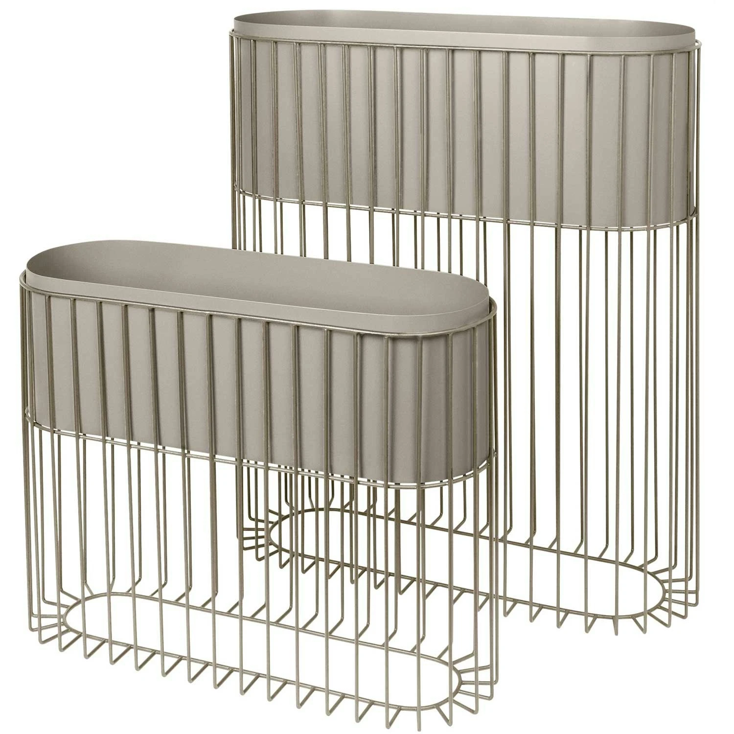 Broste Copenhagen Fenja Blumenkasten 2-er Set Taupe / Warmes Grau 1 Broste Copenhagen Fenja Blumenkasten 2-er Set Taupe / Warmes Grau