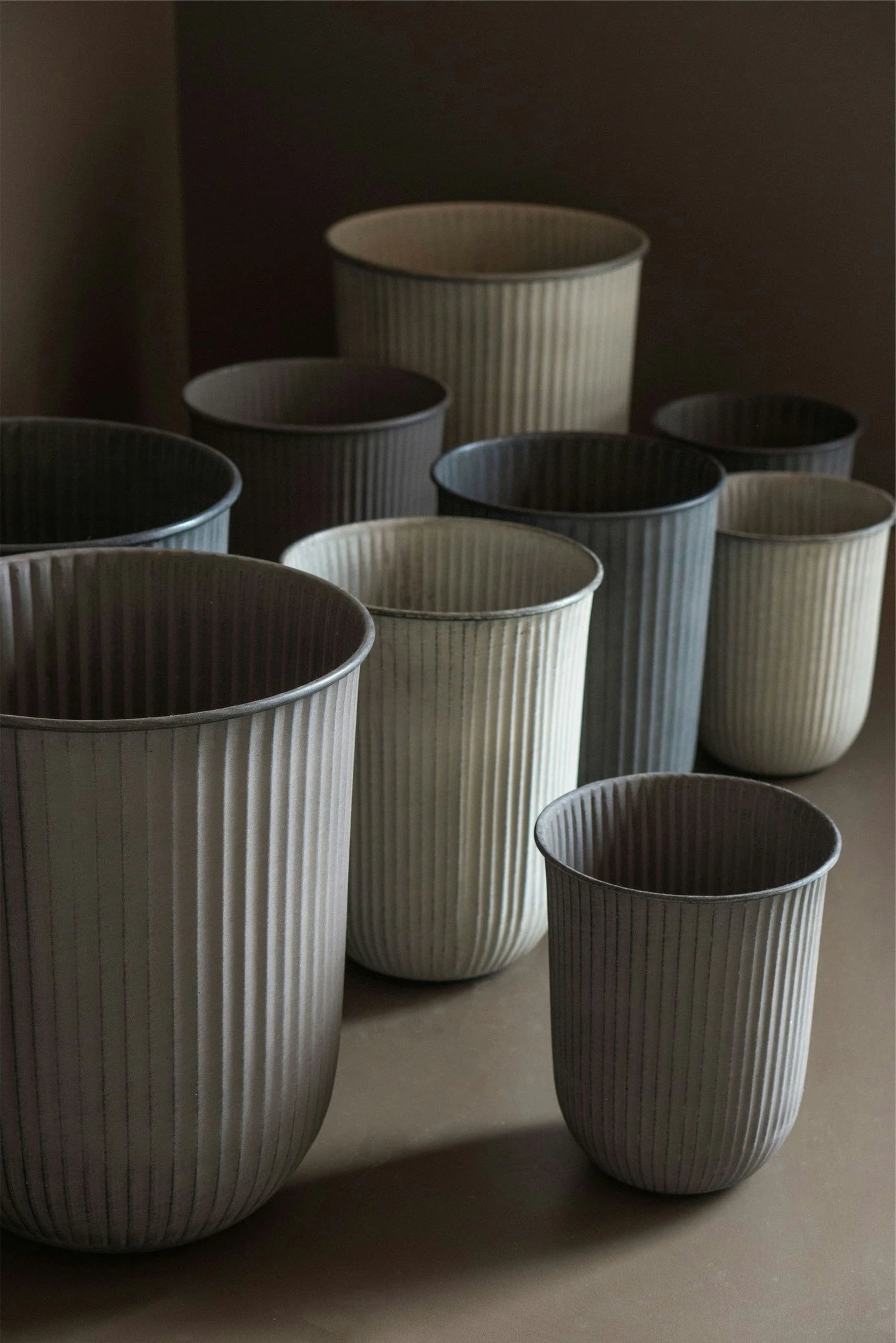 DBKD Out Stripe Topf 3-er Set, Braun 2 DBKD Out Stripe Topf 3-er Set, Braun – Bild 2