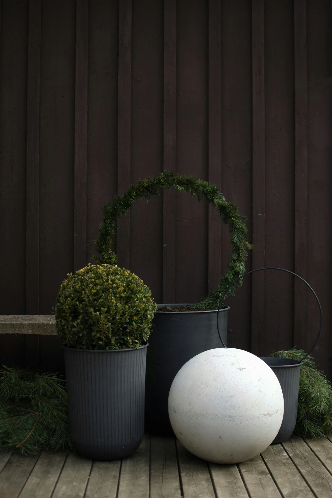 DBKD Out Stripe Topf 3-er Set, Hellgrau 3 DBKD Out Stripe Topf 3-er Set, Hellgrau – Bild 3