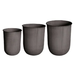 DBKD Out Stripe Topf 3-er Set, Braun