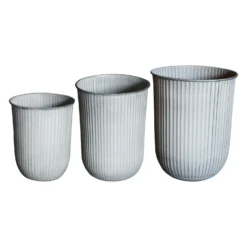 DBKD Out Stripe Topf 3-er Set, Hellgrau