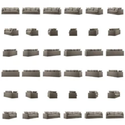 Le Grand Air 3-Sitzer-Sofa Im Freien Nutzbar Sunbrella, Taupe -Brafab Verkaufs-Shop decotique le grand air outdoor 3 seater sunbrella 11 scaled