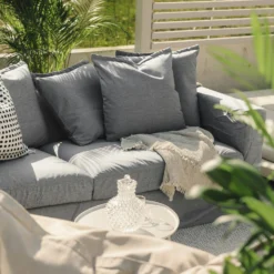 Le Grand Air 3-Sitzer-Sofa Im Freien Nutzbar Sunbrella, Flanelle -Brafab Verkaufs-Shop decotique le grand air outdoor 3 seater sunbrella 18
