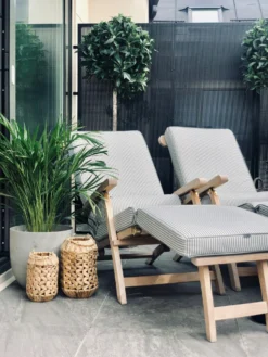 Narrow Stripe Sonnenbankkissen 60x186 Cm, Grau -Brafab Verkaufs-Shop diyti narrow stripe sunbed cushion 60x186 cm 1