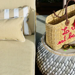 Plain Sonnenbankkissen 60x186 Cm, Beige -Brafab Verkaufs-Shop diyti plain sunbed cushion 60x186 cm 9 scaled