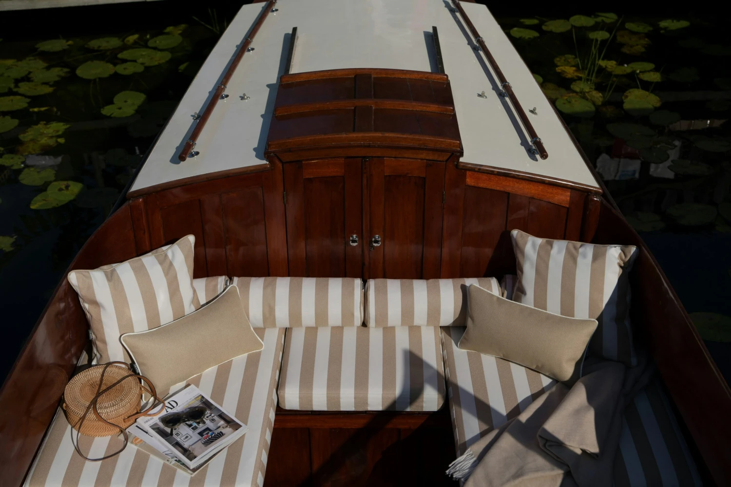 Wide Stripe Kissen 45x45 Cm, Beige 2 Wide Stripe Kissen 45x45 Cm, Beige – Bild 2