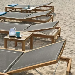 Sand Sonnenliege Teakholz / Dove Grey Ethitex -Brafab Verkaufs-Shop ethimo sand sonnenliege teakholz dove grey ethitex 2