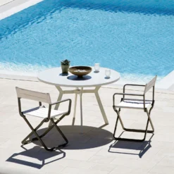 Studio Director's Chair Klappsitz, Warm White / Nature Grey -Brafab Verkaufs-Shop ethimo studio directors chair klappsitz 2