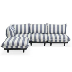 Fatboy Paletti Modulsofa 3-Sitzer Mit Sonnenliege, Ocean Blue