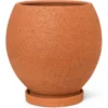 Ferm LIVING Ando Topf Mit Unterteller Terrakotta H40 Cm