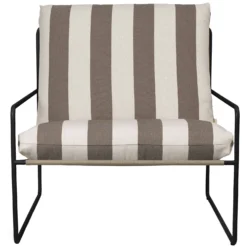 Ferm LIVING Desert Stripe Sessel Schwarz/Chocolate