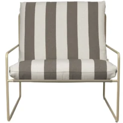 Ferm LIVING Desert Stripe Sessel Cashmere/Chocolate