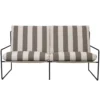 Ferm LIVING Desert Stripe Sofa Schwarz/Chocolate, 2-Sitzer