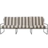 Ferm LIVING Desert Stripe Sofa Schwarz/Chocolate, 3-Sitzer
