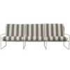 Ferm LIVING Desert Stripe Sofa Cashmere/Chocolate, 3-Sitzer