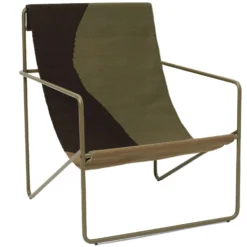 Ferm LIVING Desert Lounge Stuhl, Olive / Dune