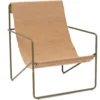 Ferm LIVING Desert Lounge Stuhl, Olive / Sandfarben