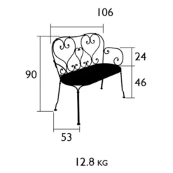1900 Bank, Willow Green 9 1900 Bank, Willow Green -Brafab Verkaufs-Shop fermob 1900 bank 4 3