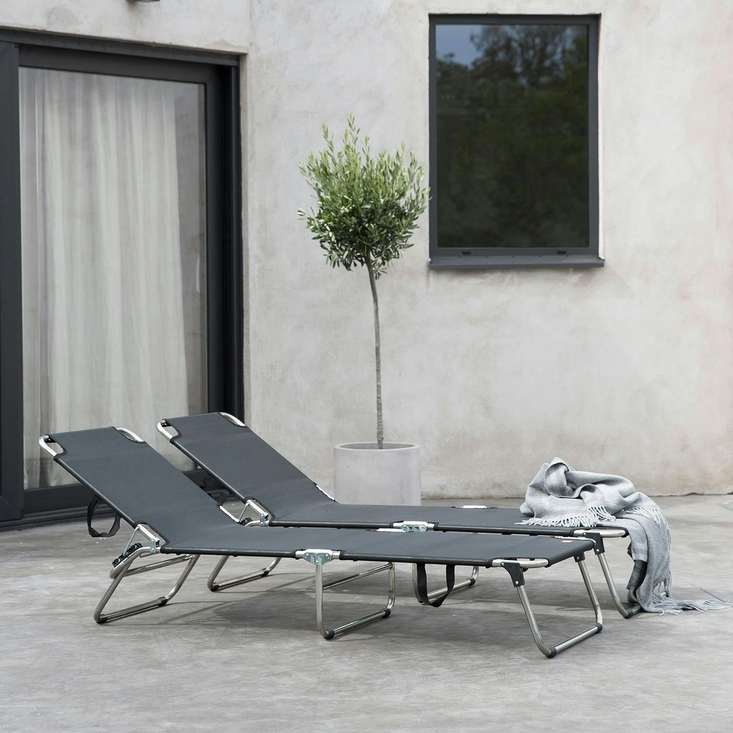 FIAM Amigo Sonnenliege, Schwarz 2 FIAM Amigo Sonnenliege, Schwarz – Bild 2