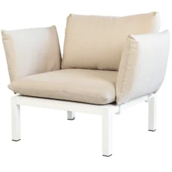 FIAM Domino Sessel, Beige/Weiß
