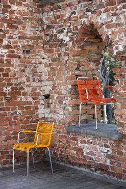 FIAM Mya Spaghetti Lehnstuhl, Orange 11 FIAM Mya Spaghetti Lehnstuhl, Orange -Brafab Verkaufs-Shop fiam mya spaghetti with armrests black 9