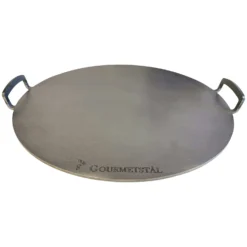 Grillplatte Aus Stahl Rund Mit Griff, 49 Cm
