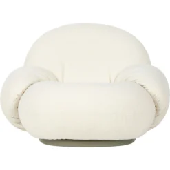 Gubi Pacha Outdoor Loungesessel Mit Armlehne, Limonta Lorkey 40, Moosgrüner Fuß