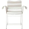 Gubi Tropique Esszimmerstuhl Mit Fransen, Classic White Semi Matt / Leslie Stripe 40
