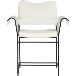 Gubi Tropique Esszimmerstuhl Mit Fransen, Classic Black / Udine 06