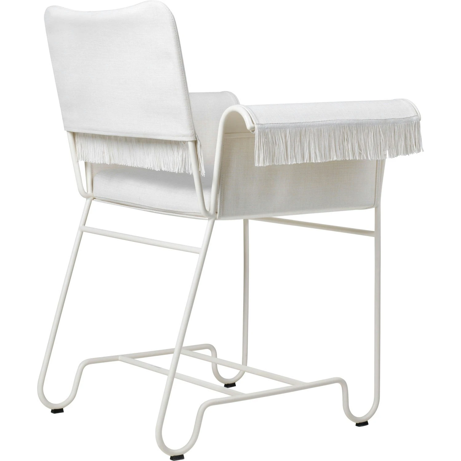 Gubi Tropique Esszimmerstuhl Mit Fransen, Classic White Semi Matt / Udine 06 2 Gubi Tropique Esszimmerstuhl Mit Fransen, Classic White Semi Matt / Udine 06 – Bild 2