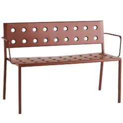 Hay Balcony Bank Mit Armlehne, Iron Red