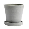 Hay Flowerpot Topf Mit Unterteller Grau, Ø11 Cm S