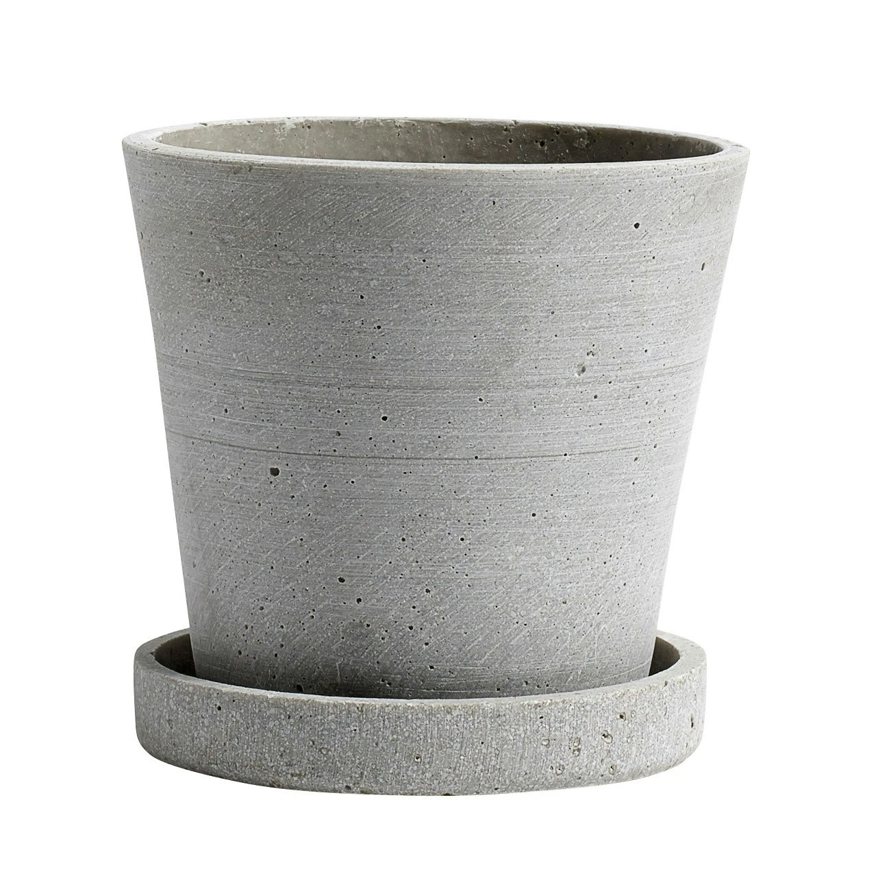Hay Flowerpot Topf Mit Unterteller Grau, Ø11 Cm S 1 Hay Flowerpot Topf Mit Unterteller Grau, Ø11 Cm S