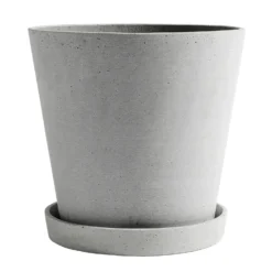Hay Flowerpot Topf Mit Unterteller Grau, Ø26 Cm XXL