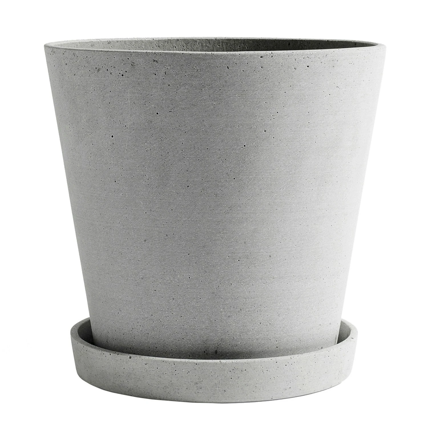 Hay Flowerpot Topf Mit Unterteller Grau, Ø26 Cm XXL 1 Hay Flowerpot Topf Mit Unterteller Grau, Ø26 Cm XXL